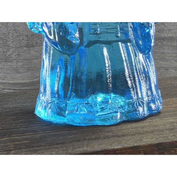 Angel Mosser Glass 1970s Blue Singing Winged 4" Paperweight Figure 76.8 - Picture 9 of 15